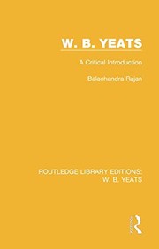 Cover of W. B. Yeats by Balachandra Rajan
