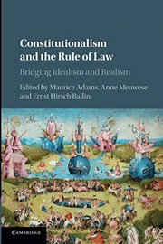 Cover of Constitutionalism and the Rule of Law by Maurice Adams