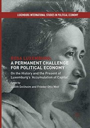 Front cover of Rosa Luxemburg : A Permanent Challenge for Political Economy by Judith Dellheim
