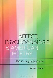 Cover of Affect, Psychoanalysis, and American Poetry by John Steen