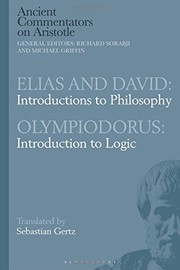 Front cover of Elias and David : Introductions to Philosophy with Olympiodorus by Sebastian Gertz