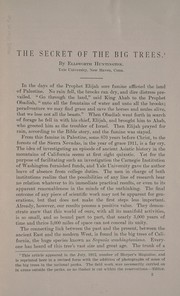 Front cover of The secret of the big trees Yosemite, Sequoia and General Grant national parks by Huntington, Ellsworth