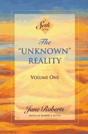Cover of The Unknown reality volume-I by Jane Roberts