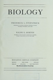 Cover of Biology by Frederick Linder Fitzpatrick