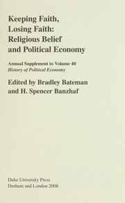 Front cover of Keeping faith, losing faith by Bradley W. Bateman
