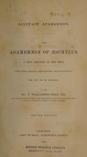 Front cover of Aischylou Agamemnōn = by Aeschylus