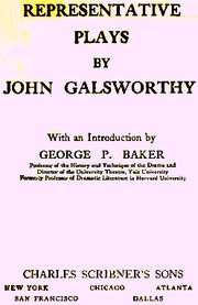 Cover of Representative plays by John Galsworthy
