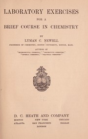 Cover of Laboratory exercises for a brief course in chemistry by Newell, Lyman Churchill