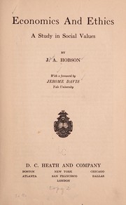 Cover of Economics and ethics by John Atkinson Hobson