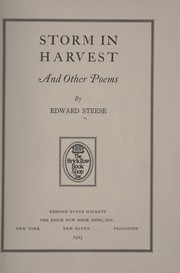 Cover of Storm in harvest by Edward Steese