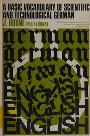 Front cover of A basic vocabulary of scientific and technological German by J. Horne