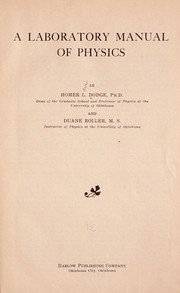 Front cover of A laboratory manual of physics by Homer Levi Dodge