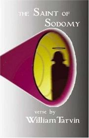 Front cover of The saint of sodomy and other works by William Tarvin