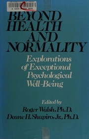 Front cover of Beyond health and normality by Roger N. Walsh
