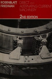 Cover of Direct and alternating current machinery by Jack Rosenblatt