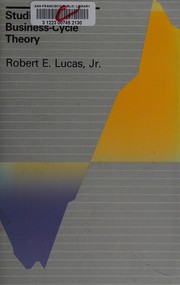 Cover of Studies in business-cycle theory by Robert E. Lucas