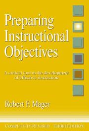 Cover of Preparing instructional objectives by Robert Frank Mager