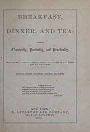 Cover of Breakfast, dinner, and tea by Julia C. Andrews