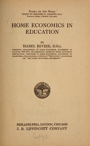 Cover of Home economics in education by Isabel Bevier