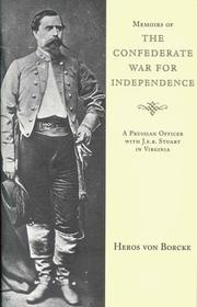 Front cover of Memoirs of the Confederate war for independence by Heros von Borcke