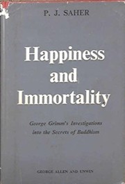 Cover of Happiness and immortality by Purvezji Jamshedji Saher