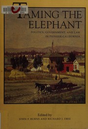 Cover of Taming the elephant by John F. Burns