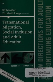 Cover of Transnational migration, social inclusion, and adult education by Shibao Guo