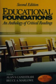 Cover of Educational foundations by Bruce A. Marlowe