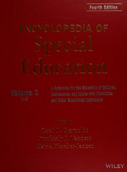 Cover of Encyclopedia of Special Education by Cecil R. Reynolds