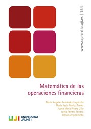 Front cover of Matemática de las operaciones financieras by María Ángeles Fernández Izquierdo