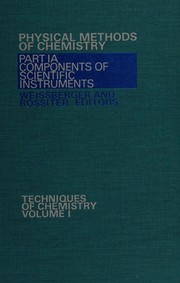 Front cover of Physical methods of chemistry by Arnold Weissberger
