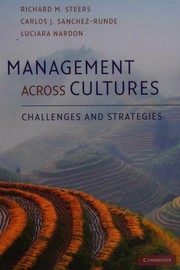 Cover of Management across cultures by Richard M. Steers