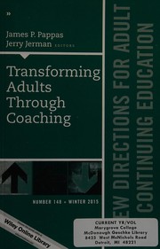 Cover of Transforming adults through coaching by James P. Pappas