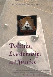 Front cover of Politics, leadership, and justice by Great Books Foundation (U.S.)