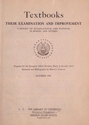 Front cover of Texbooks, their examination and improvement by Library of Congress. European Affairs Division.