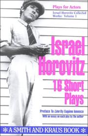 Cover of Israel Horovitz by Israel Horovitz