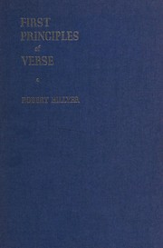 Cover of First principles of verse by Robert Hillyer