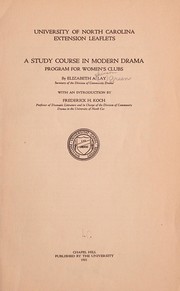 Front cover of A study course in modern drama by Green, Elizabeth Atkinson Lay Mrs.
