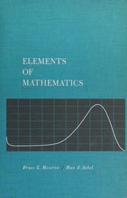 Front cover of Elements of mathematics by Bruce Elwyn Meserve