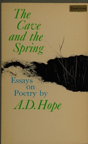 Cover of The cave and the spring by A. D. Hope