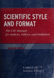 Cover of Scientific Style and Format (The CSE Manual for Authors, Editors, and Publishers by Council of Science Editors