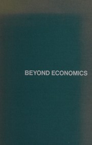 Front cover of Beyond economics by Kenneth Ewart Boulding