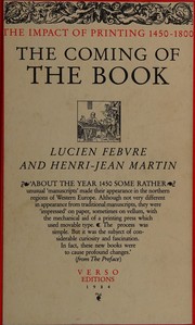 Cover of The Coming of the Book by Lucien Febvre