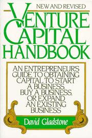 Cover of Venture Capital Handbook by David Gladstone