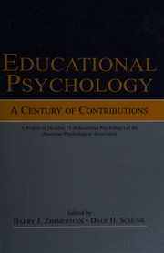 Front cover of Educational psychology by Barry J. Zimmerman