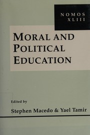 Front cover of Moral and political education by Stephen Macedo