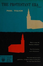 Cover of The Protestant era by Paul Tillich