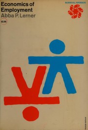 Cover of Economics of employment by Abba Ptachya Lerner