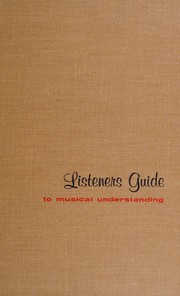 Cover of Listeners guide to musical understanding by Leon Dallin