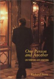 Front cover of One person and another by Richard G. Stern